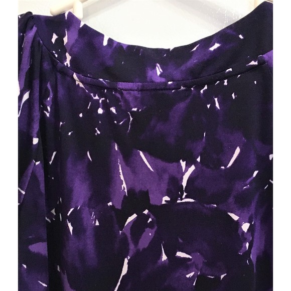 Daisy Fuentes Purple Abstract Summer Dress Women's Small - Picture 3 of 6